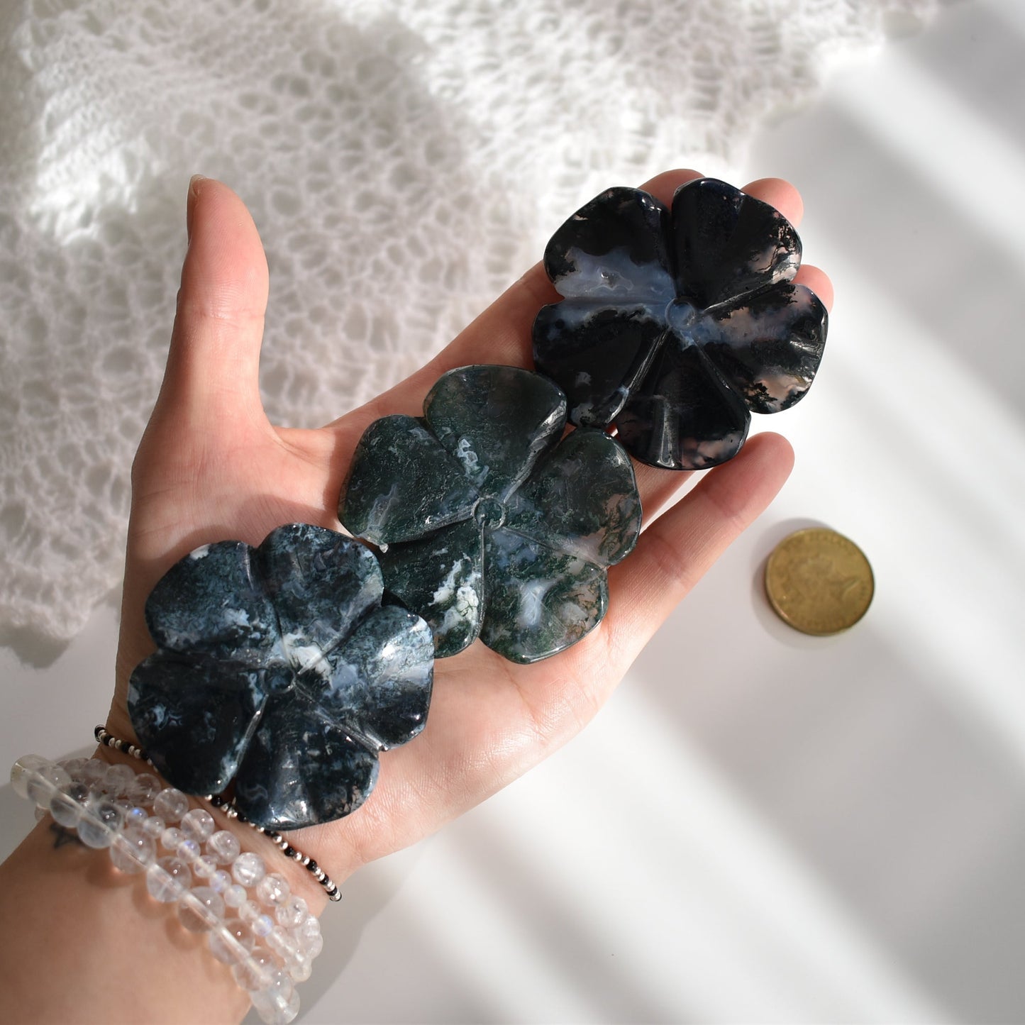 Moss Agate Flower