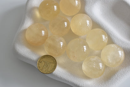 Honey Calcite Sphere 3cm