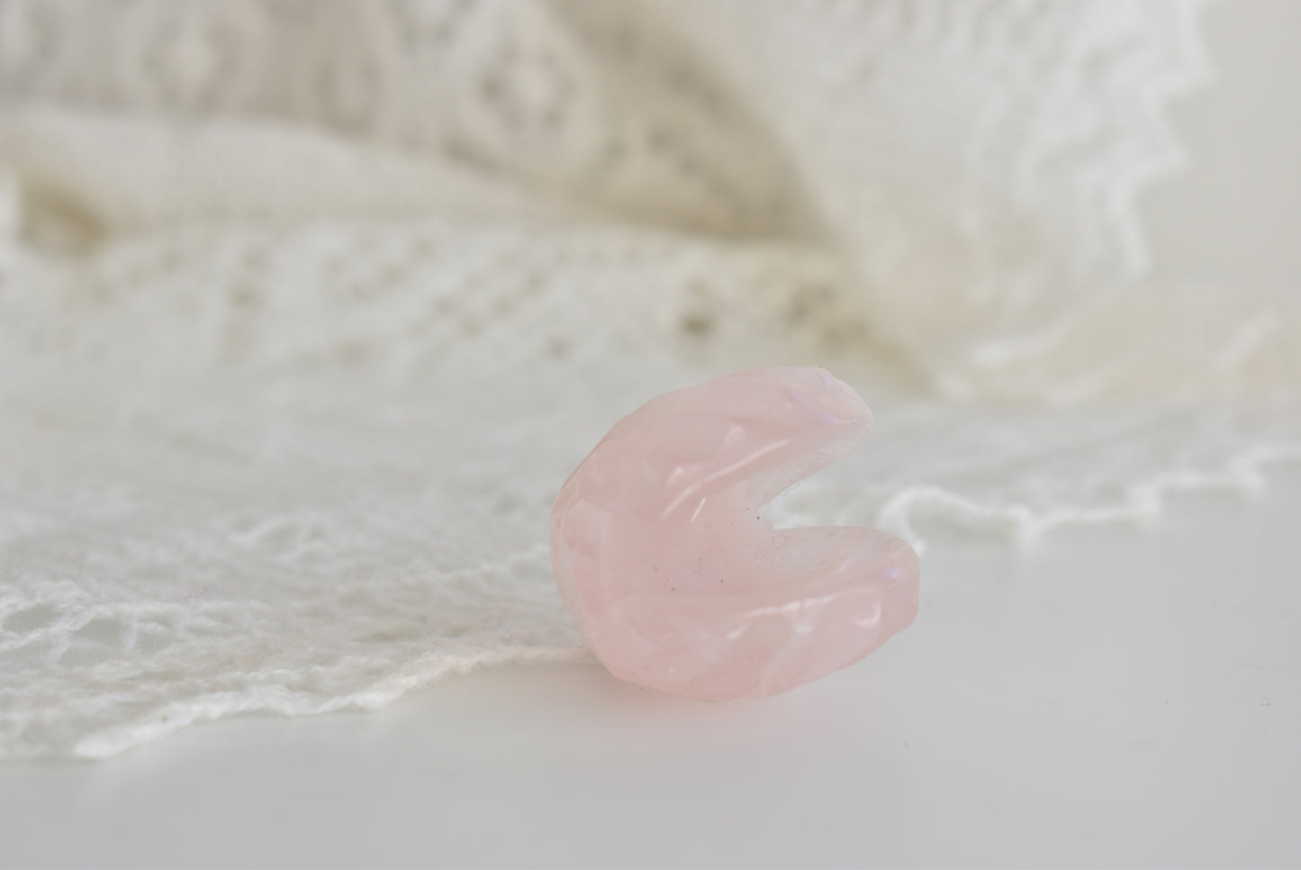 Rose Quartz Shell Carving