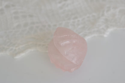 Rose Quartz Shell Carving