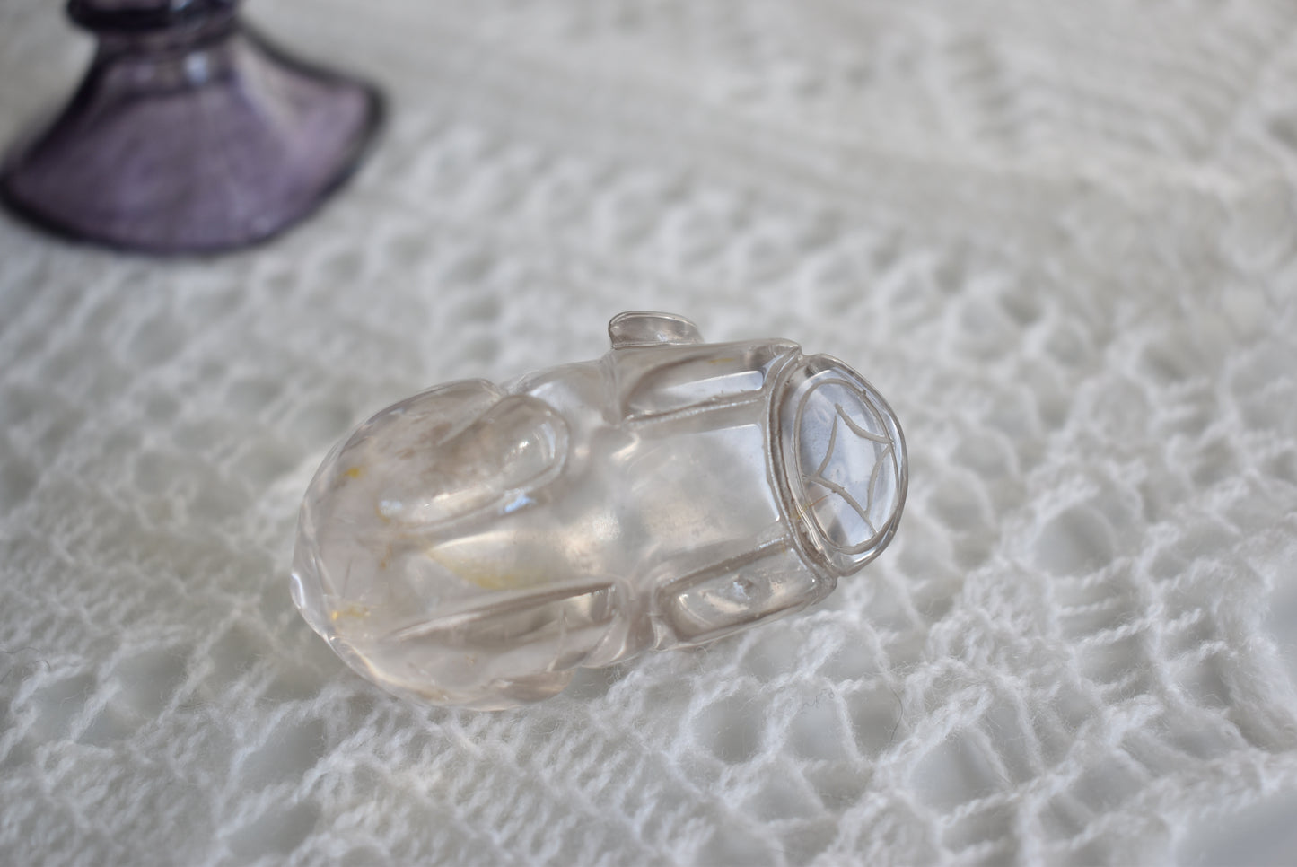 Smoky Quartz Hand Carved Piggy