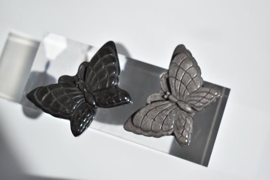 Silver Sheen Obsidian Butterfly