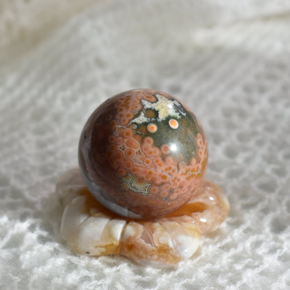 Old Stock Orbicular Ocean Jasper Sphere #2