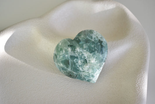 Feather Fluorite Heart #1