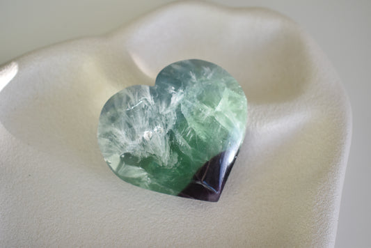 Feather Fluorite Heart #2