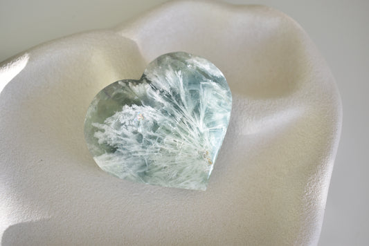 Feather Fluorite Heart #3