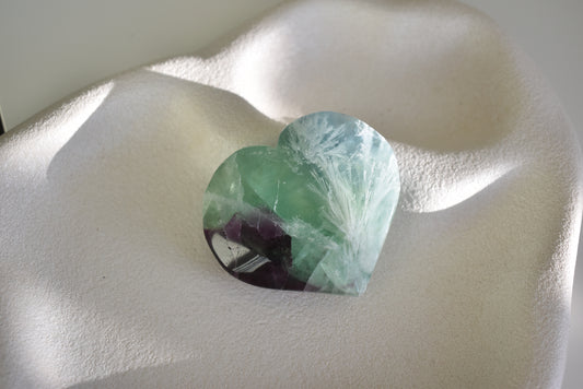 Feather Fluorite Heart #4