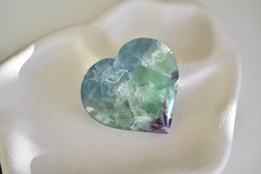 Feather Fluorite Heart #5