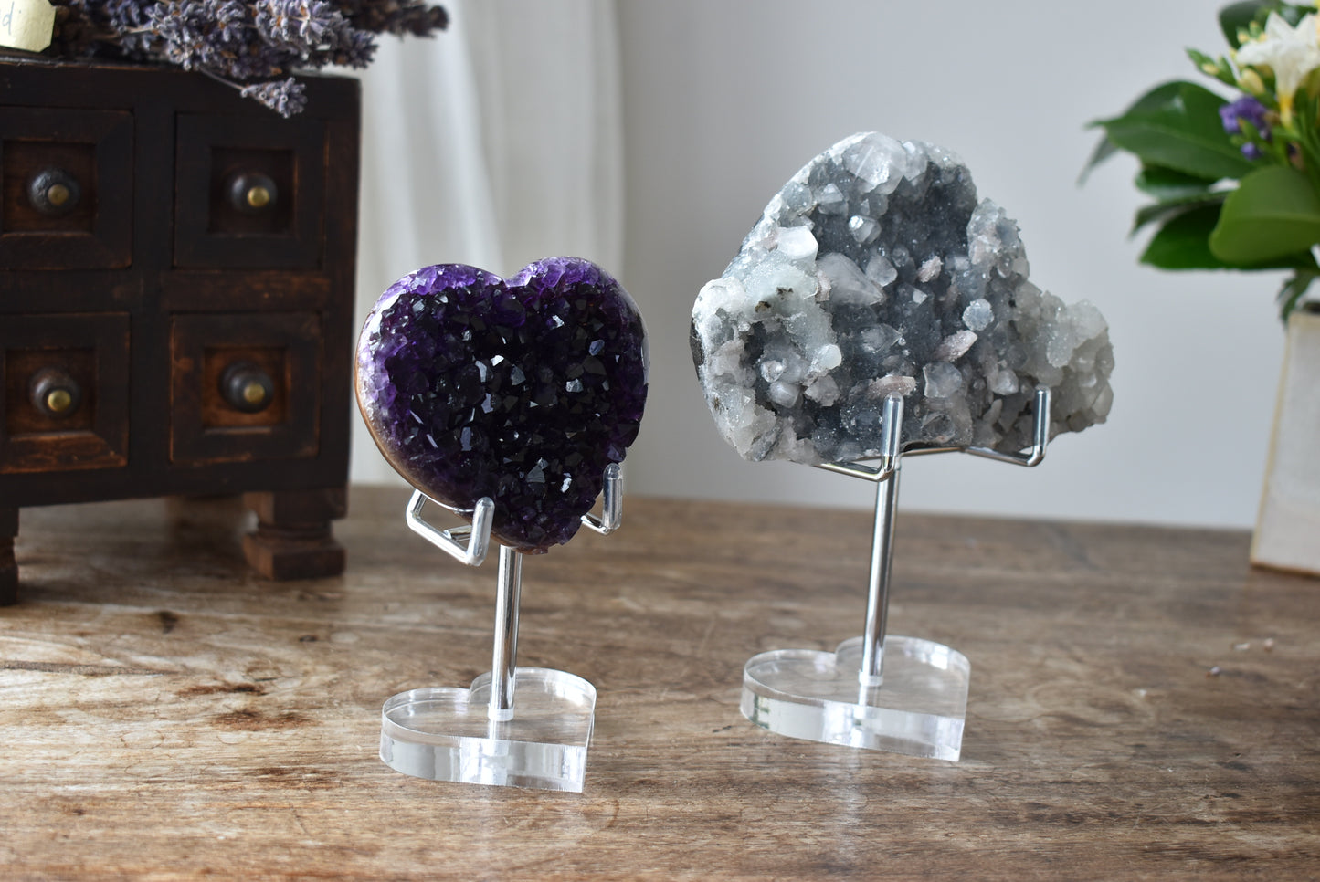 Heart Shape Crystal Holders Speciman Stands