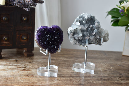 Heart Shape Crystal Holders Speciman Stands