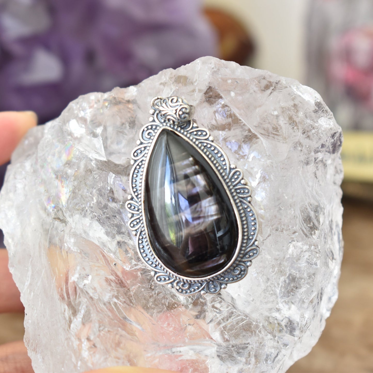 Hypersthene Sterling Sliver Pendant