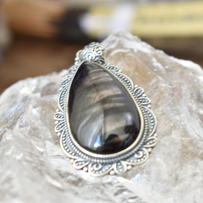 Hypersthene Sterling Sliver Pendant