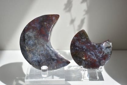 Red Moss Agate Moon