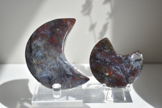 Red Moss Agate Moon