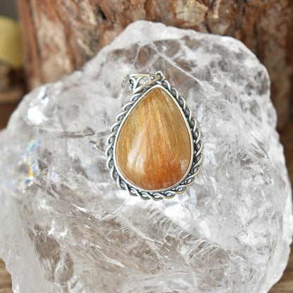Golden Rutile Pendent