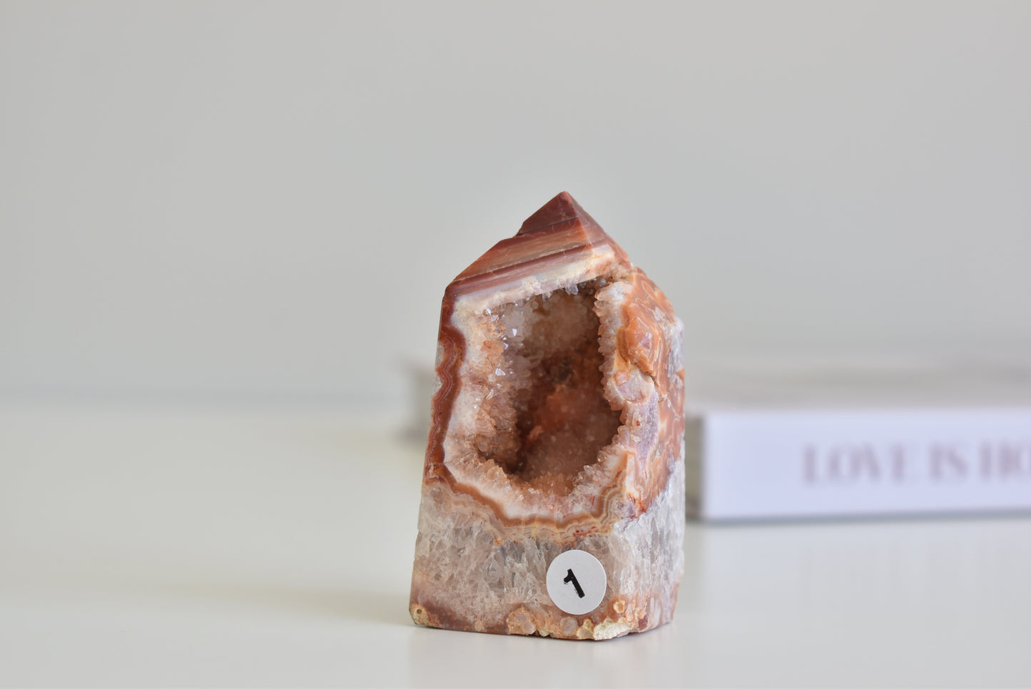 Pink Amethyst Druzy Agate Point #1