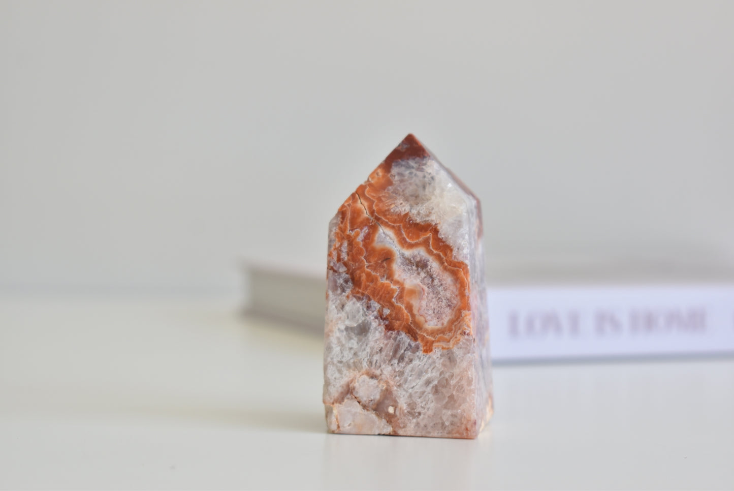 Pink Amethyst Druzy Agate Point #1