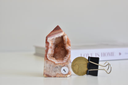 Pink Amethyst Druzy Agate Point #1