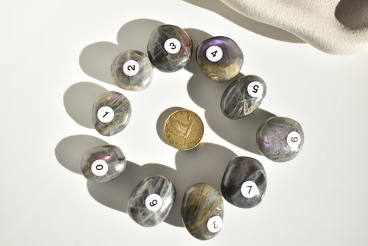 High Grade Pauper Pink Labradorite Small Palmstone
