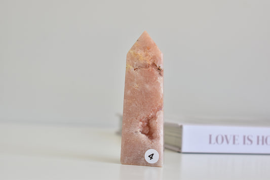 Pink Amethyst Druzy Agate Point #4
