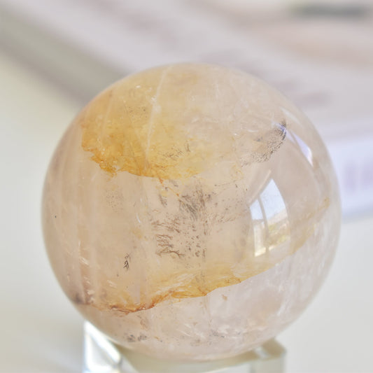 Dendritic Golden Healer Hematoid Quartz Sphere