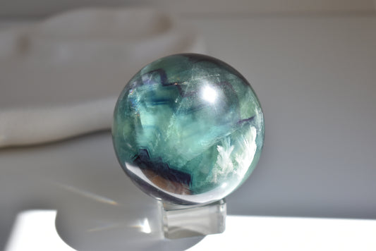 Feather Fluorite Sphere #1