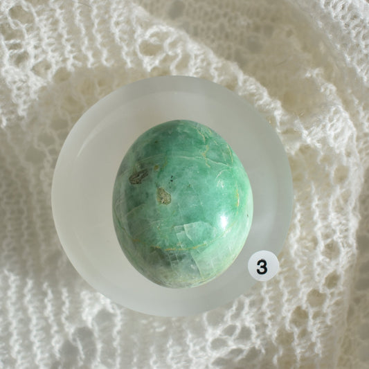 Green Moonstone Palmstone #3 (UV Reactive)