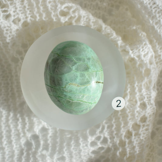 Green Moonstone Palmstone #2 (UV Reactive)