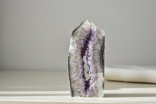 Amethyst and Pinkish Cluster Tower 283g
