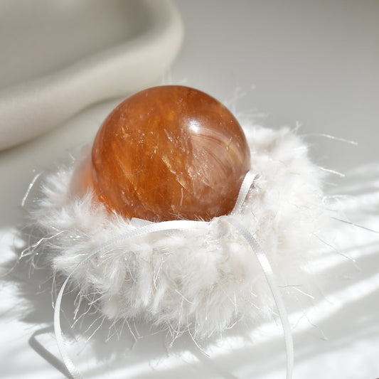 Amber Honey Calcite Sphere #1