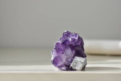 Mini Amethyst Cluster with calcite #2