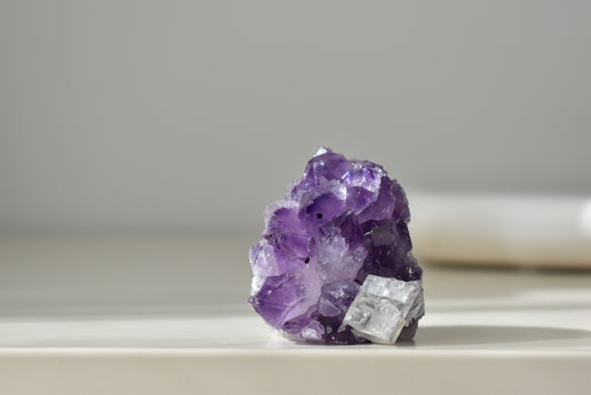 Mini Amethyst Cluster with calcite #2