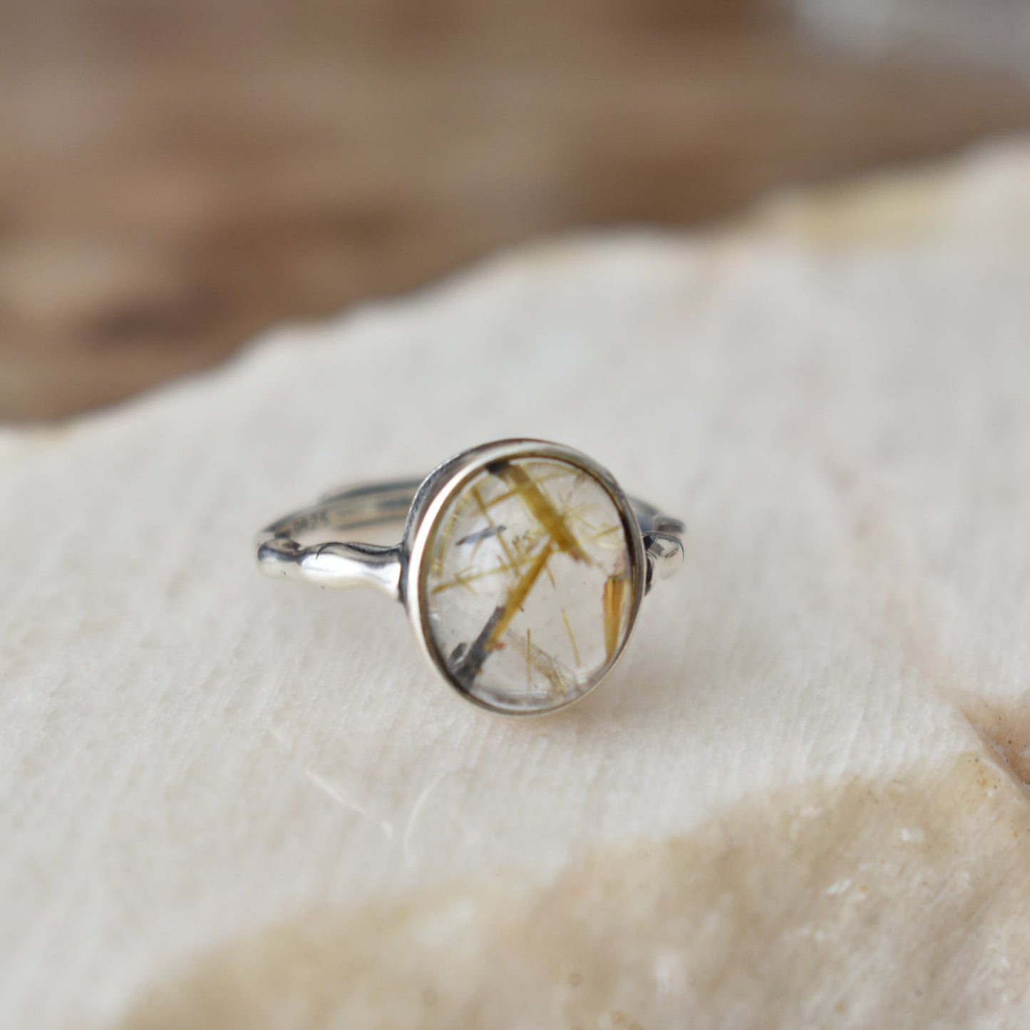 Golden Rutilated Ring (adjustable)