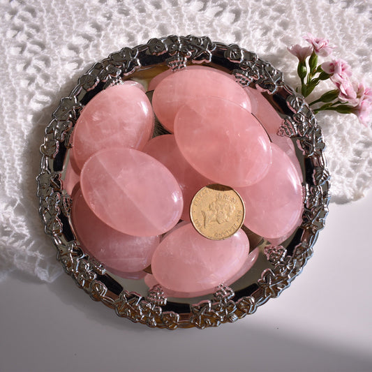 Rose Quartz Palm Stone |  Love