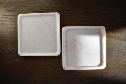 Pink Marble Tray - Square
