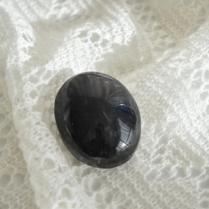 Large Moody Blue Rose Quartz Palm Stone 6cm #2