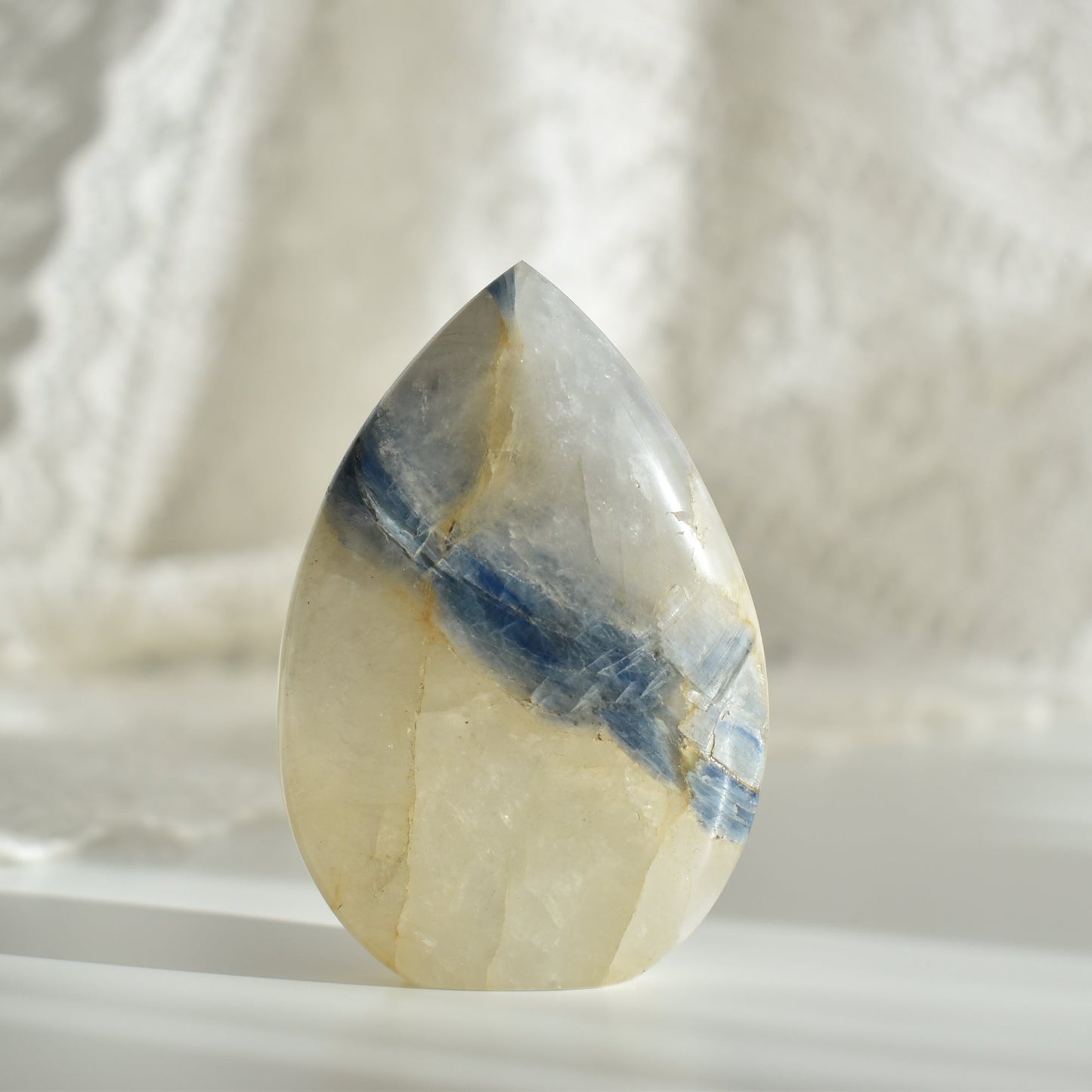 Blue Kyanite with Quartz Flame #1