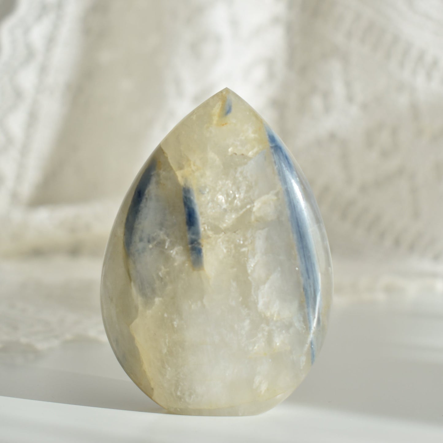 Blue Kyanite with Quartz Flame #2