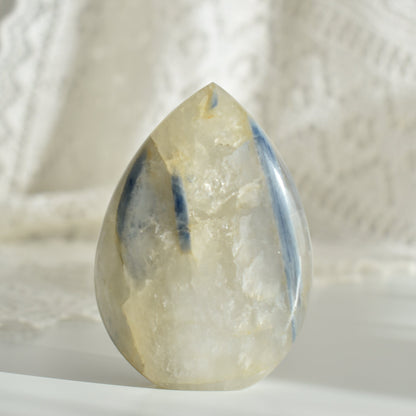 Blue Kyanite with Quartz Flame #2