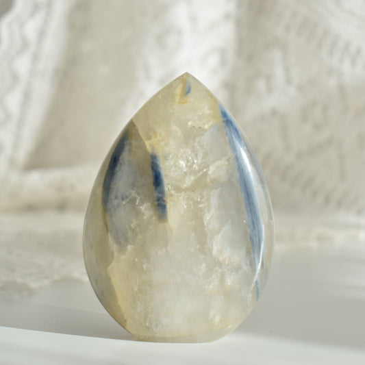 Blue Kyanite with Quartz Flame #2