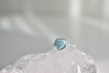 Larimar Sterling Sliver Ring Adjustable