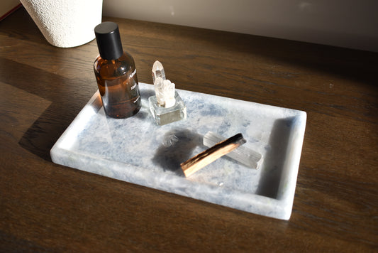 Blue Calcite  Marble Tray