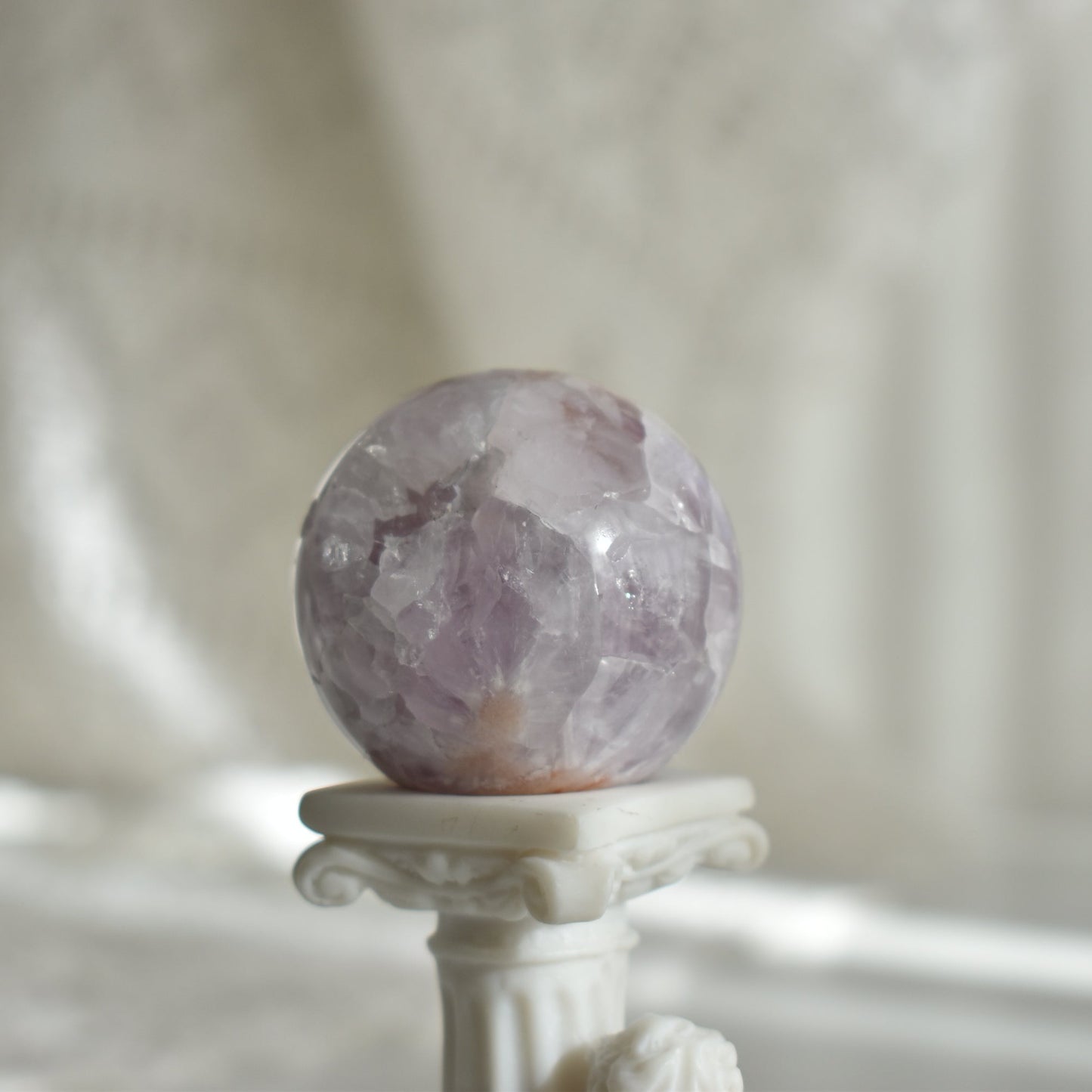 Amethyst Flower Agate Sphere Druzy #1