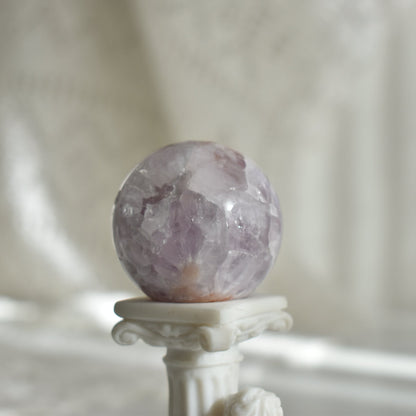 Amethyst Flower Agate Sphere Druzy #1