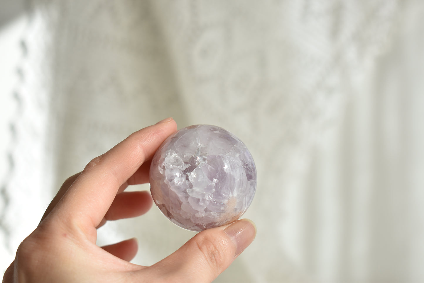 Amethyst Flower Agate Sphere Druzy #1