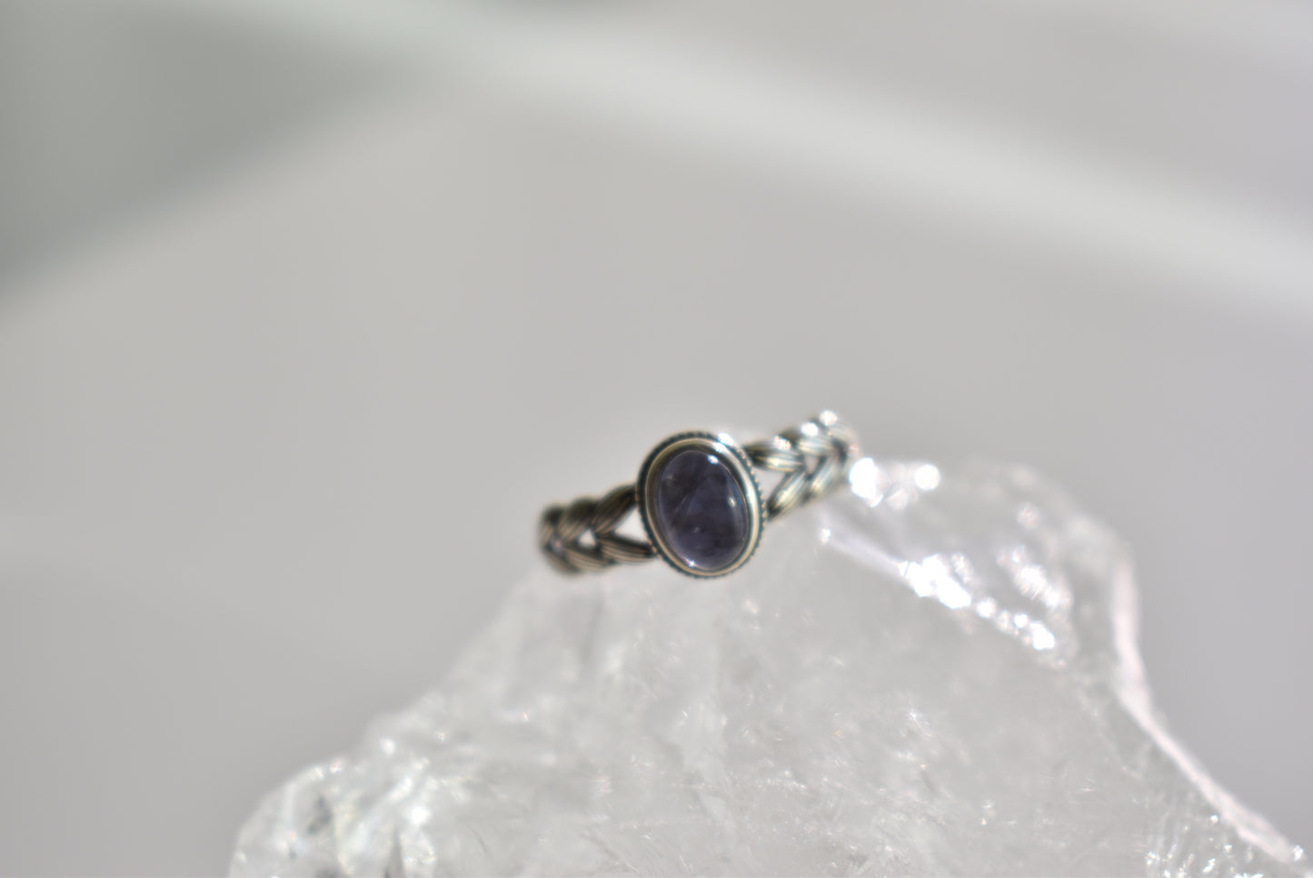 Lolite Sterling Silver Ring Adjustable
