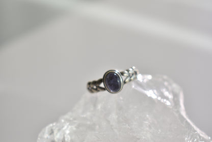 Lolite Sterling Silver Ring Adjustable