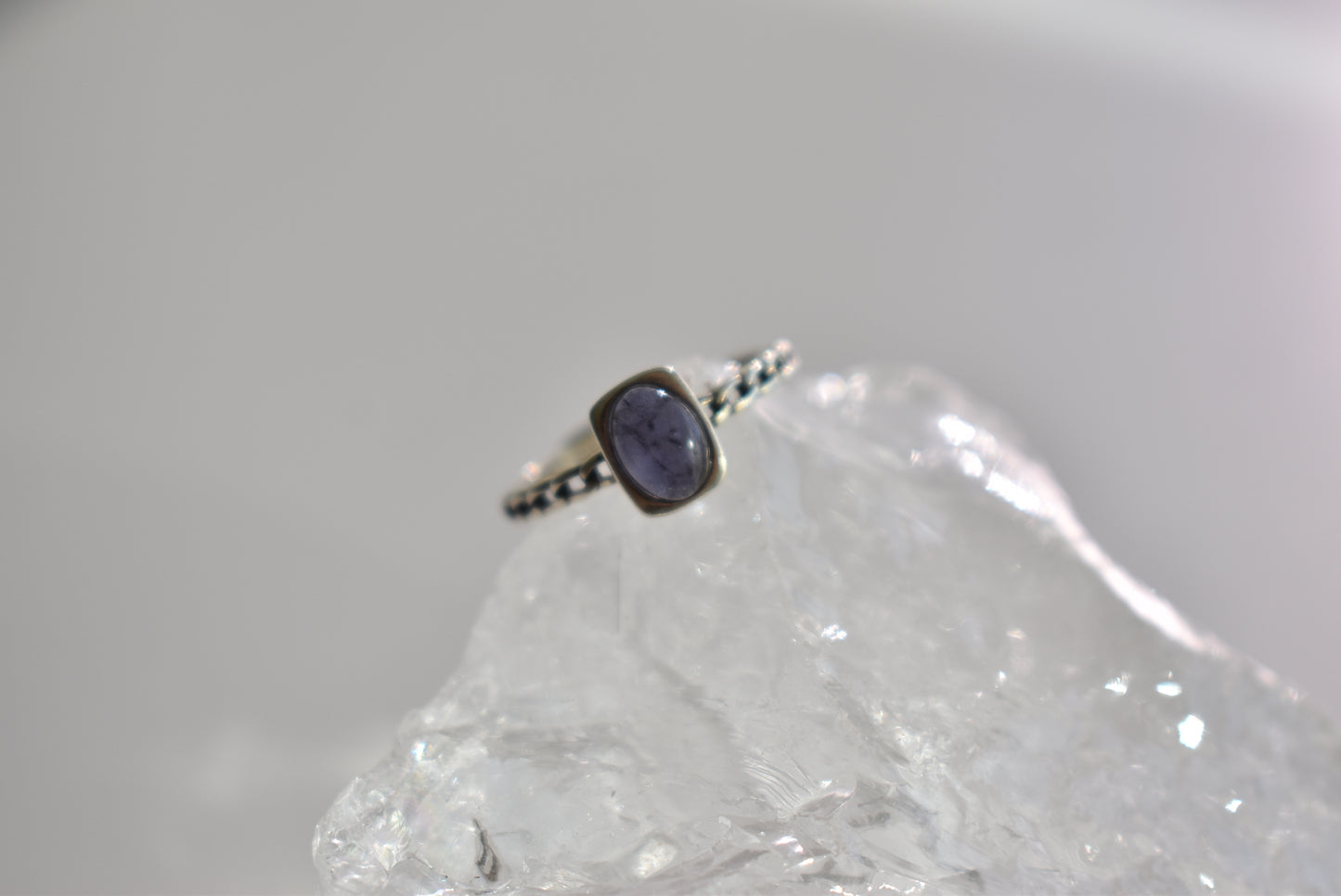 Lolite Sterling Silver Ring Adjustable