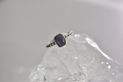 Lolite Sterling Silver Ring Adjustable