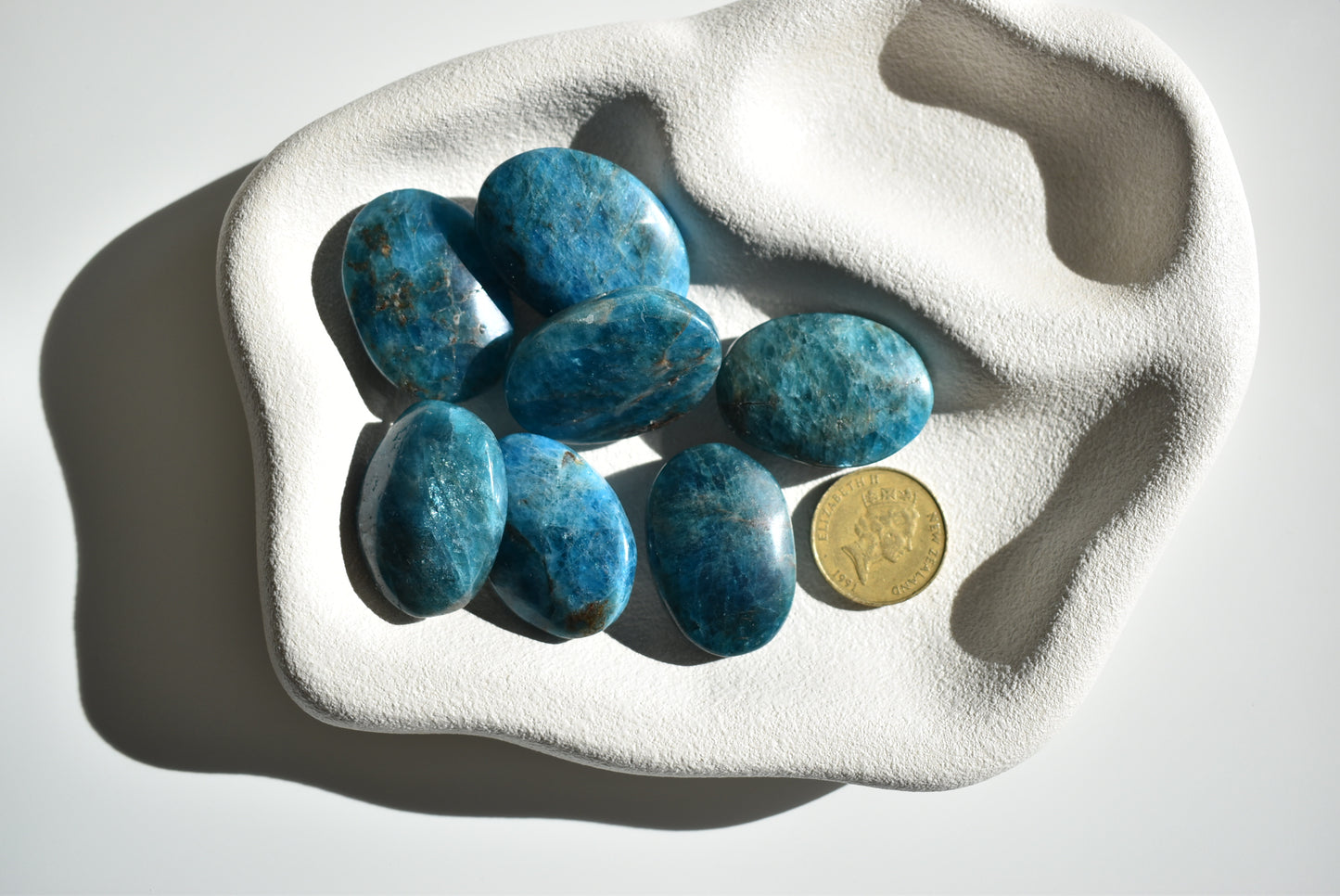 Blue Apatite Palm Stone